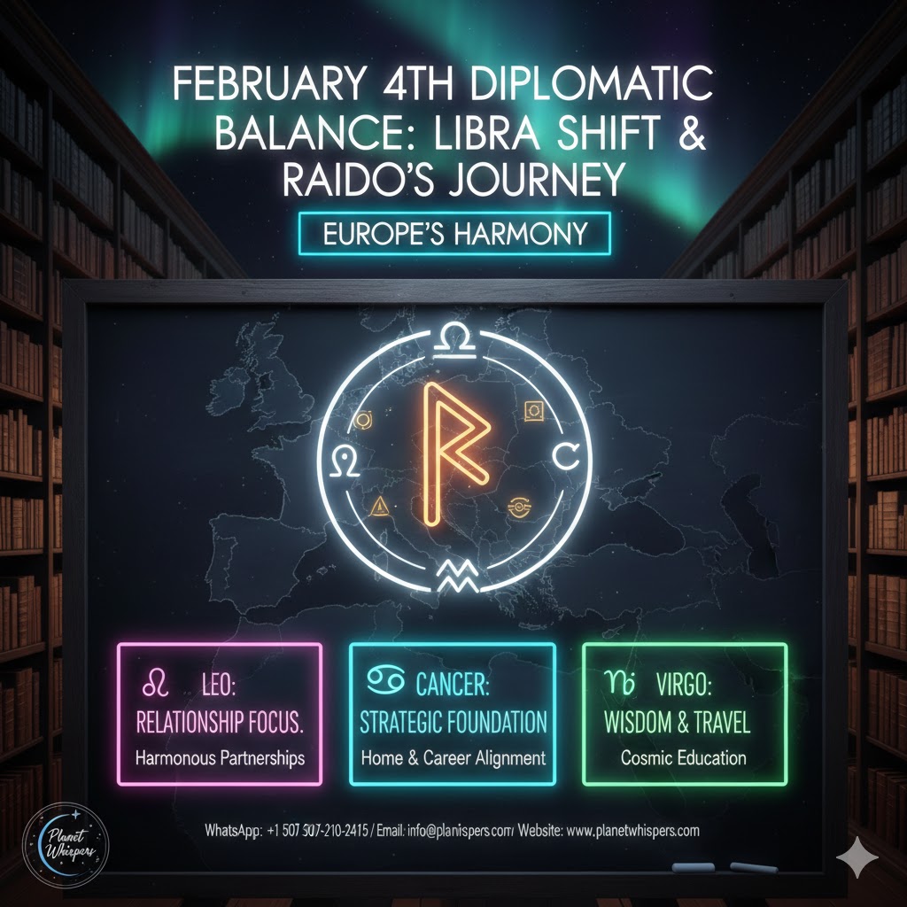 Today’s Horoscope (Feb 4): The Libra Shift, The Raido Journey & Europe’s Path to Peace