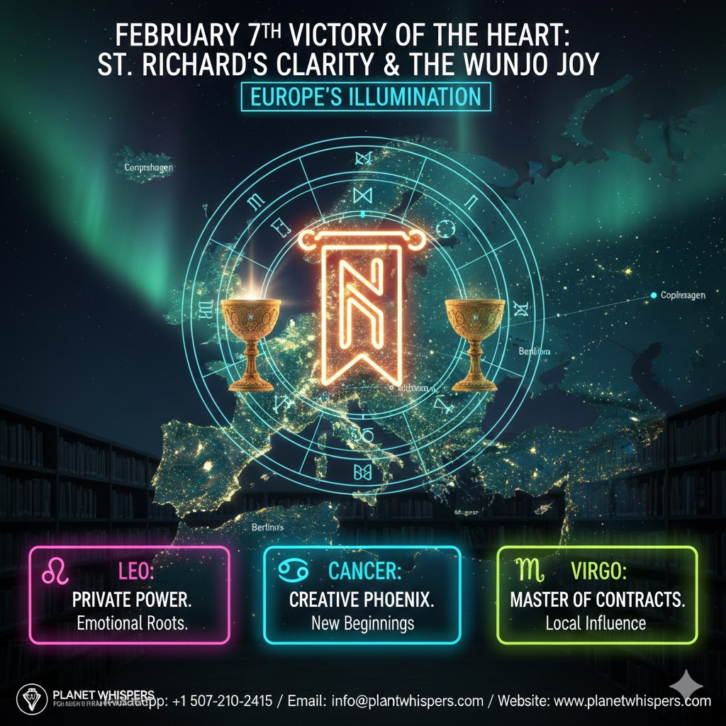 Today’s Horoscope (Feb 7): The Scorpio Deep Dive, St. Richard’s Legacy & The Wunjo Joy