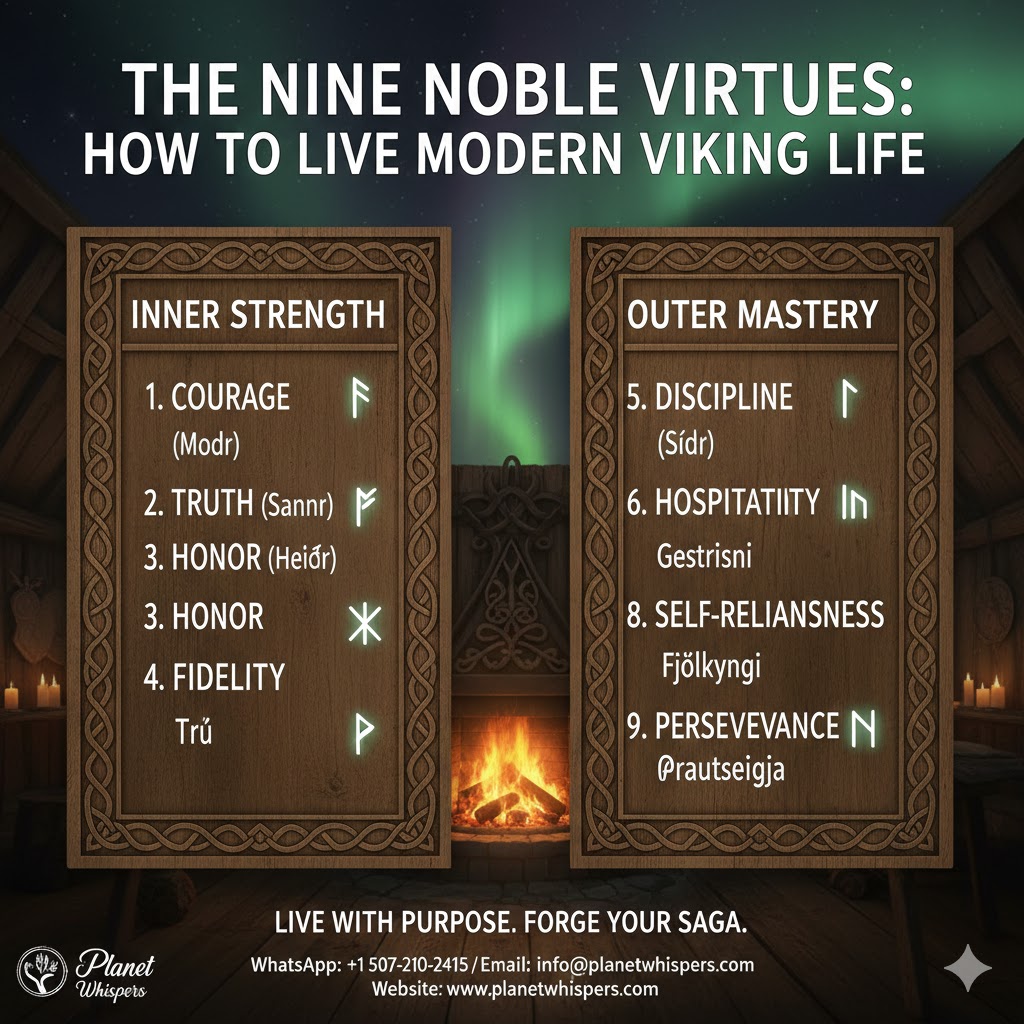 The Nine Noble Virtues: How to Live a Modern Viking Life with Honor and Purpose
