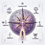 Astrology horoscope chart with planetary movements showing daily and weekly predictions for emotions, decisions, and life guidance.