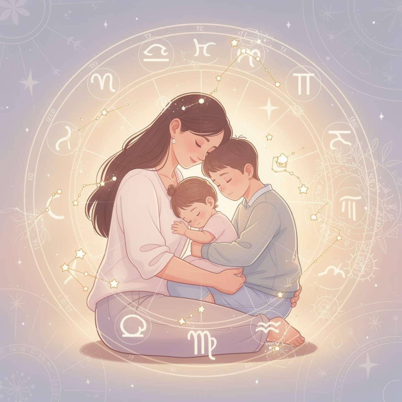 Child Astrology Readings & Parenting Guidance Child astrology birth chart reading with zodiac symbols, spiritual guidance, parenting support, emotional understanding, and family harmony.