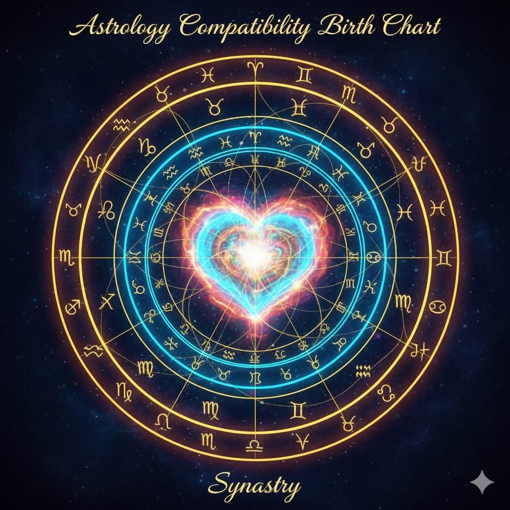 Astrology Compatibility Birth Chart Synastry Wheel